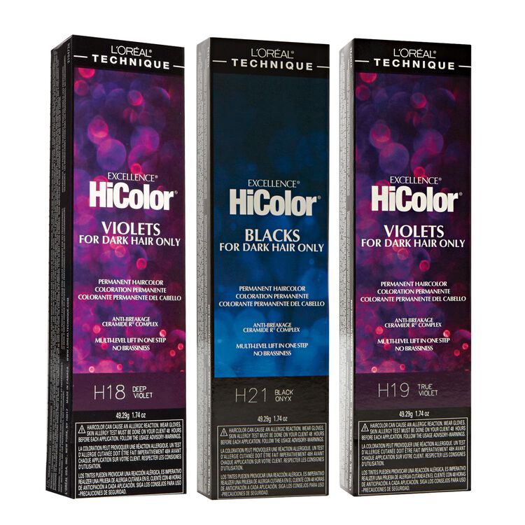 Hicolor Violet Black Shades Permanent Hair Color