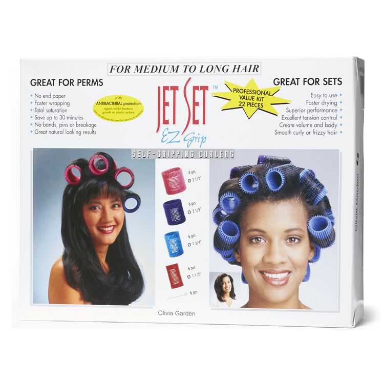 Jet Set Ez Grip 22 Piece Curler Set For Longer Hair