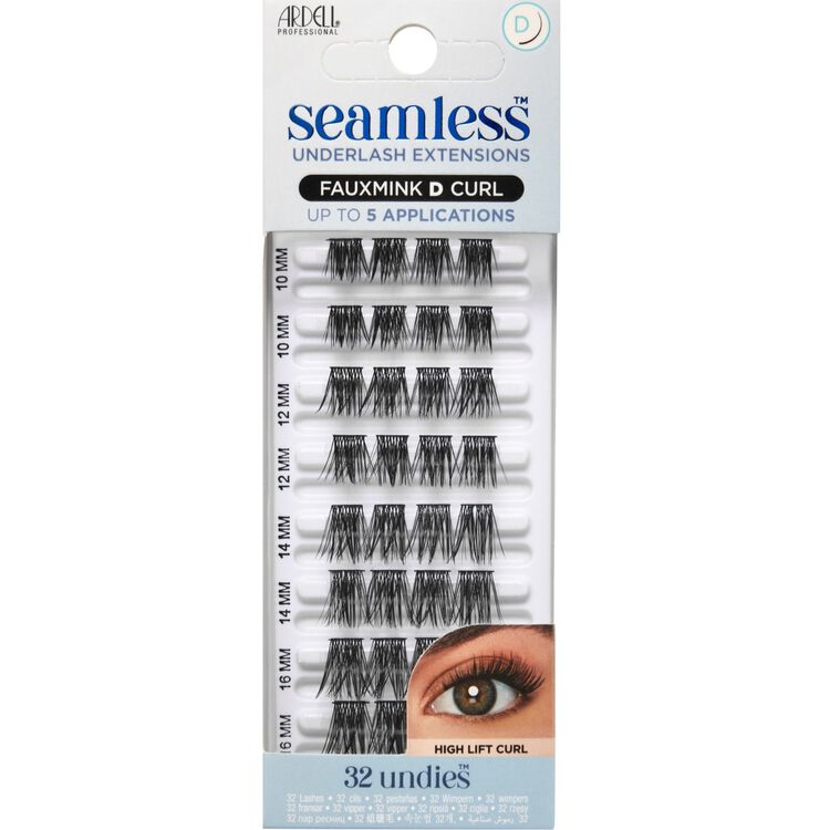 Seamless Underlash Extensions Faux Mink D Curl 32 Ct