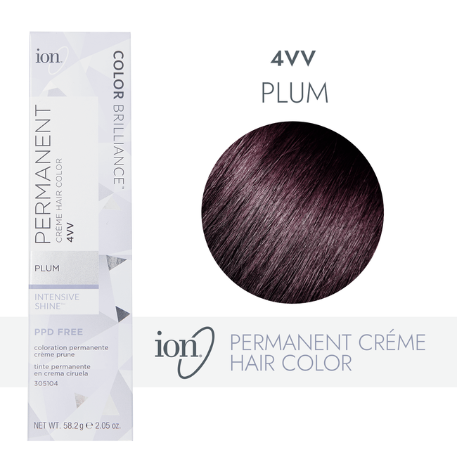 Ion 4VV Plum Permanent Creme Hair Color by Color Brilliance Permanent Hair Color Sally Beauty