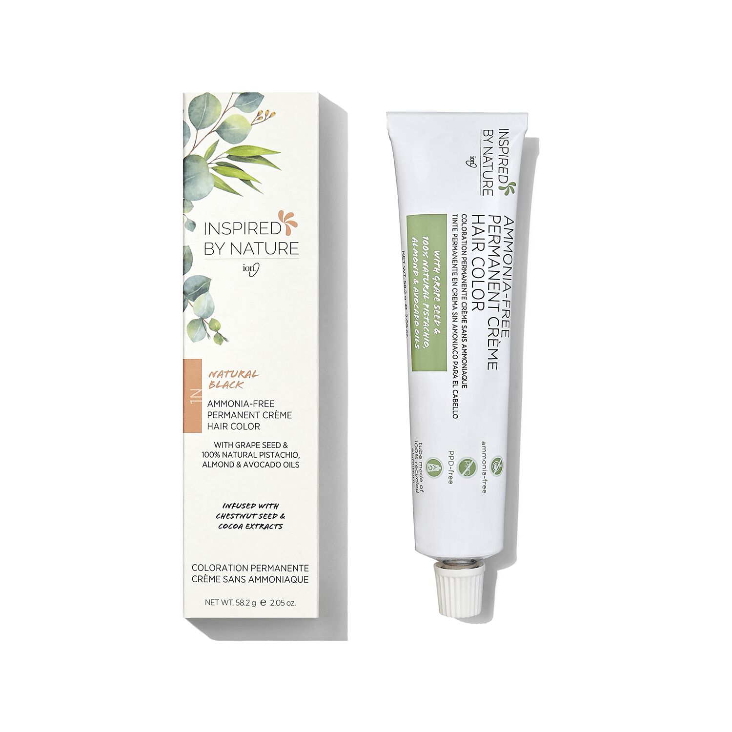 Inspired By Nature AmmoniaFree Permanent Hair Color Natural Black 1N