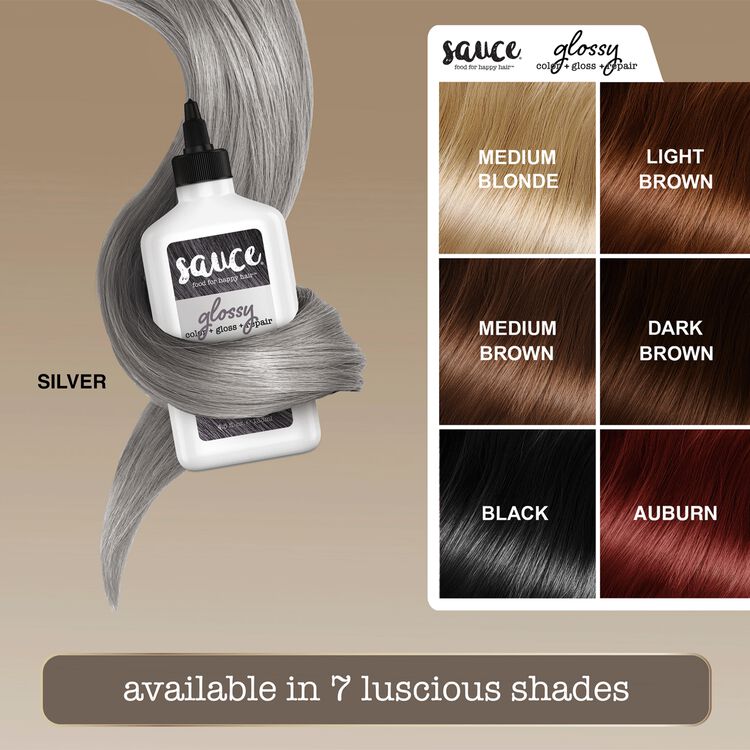 Silver Glossy Color & Gloss & Repair Semi Permanent Hair Gloss