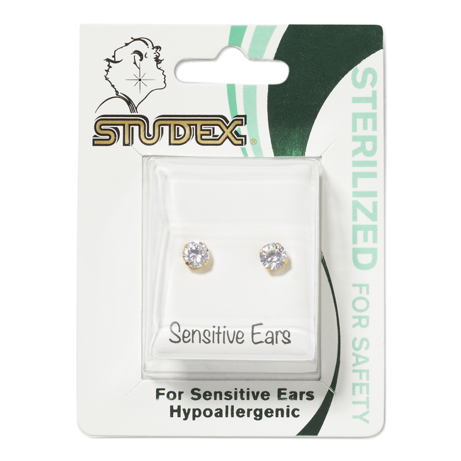 Studex Gold Plated Cubic Zirconia Earrings