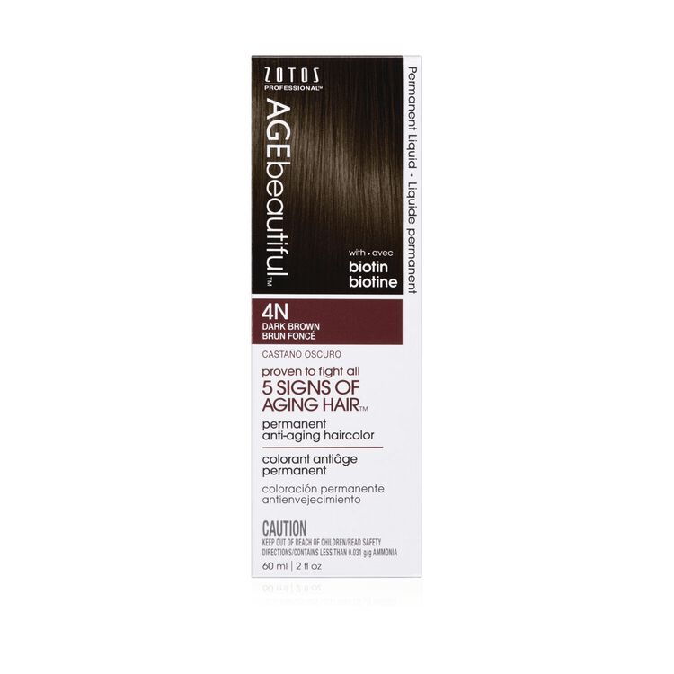 Anti-Aging 4N Dark Brown Permanent Liquid Hair Color