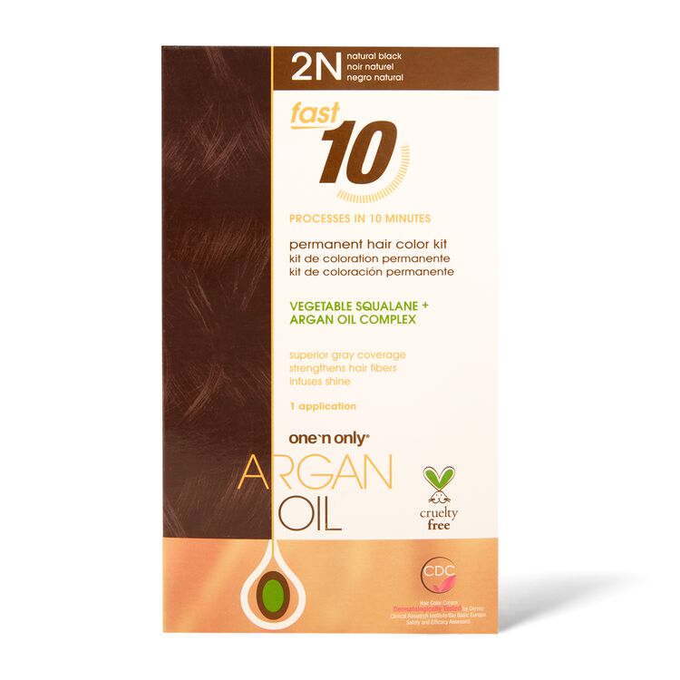 Fast 10 Permanent Hair Color Kit 2N Natural Black