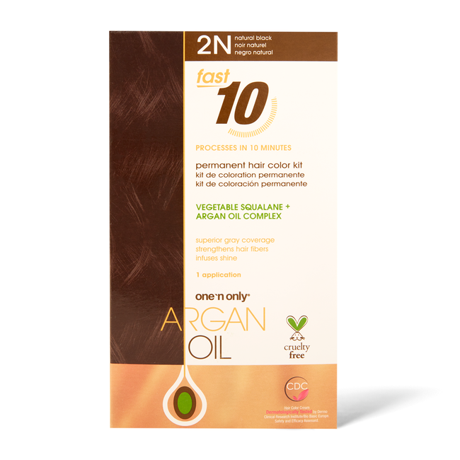 Fast 10 Permanent Hair Color Kit 2N Natural Black