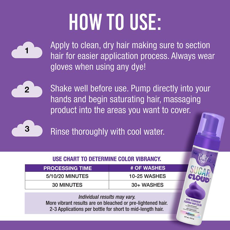 Sugar Cloud Semi-Permanent Foaming Hair Color Poprock