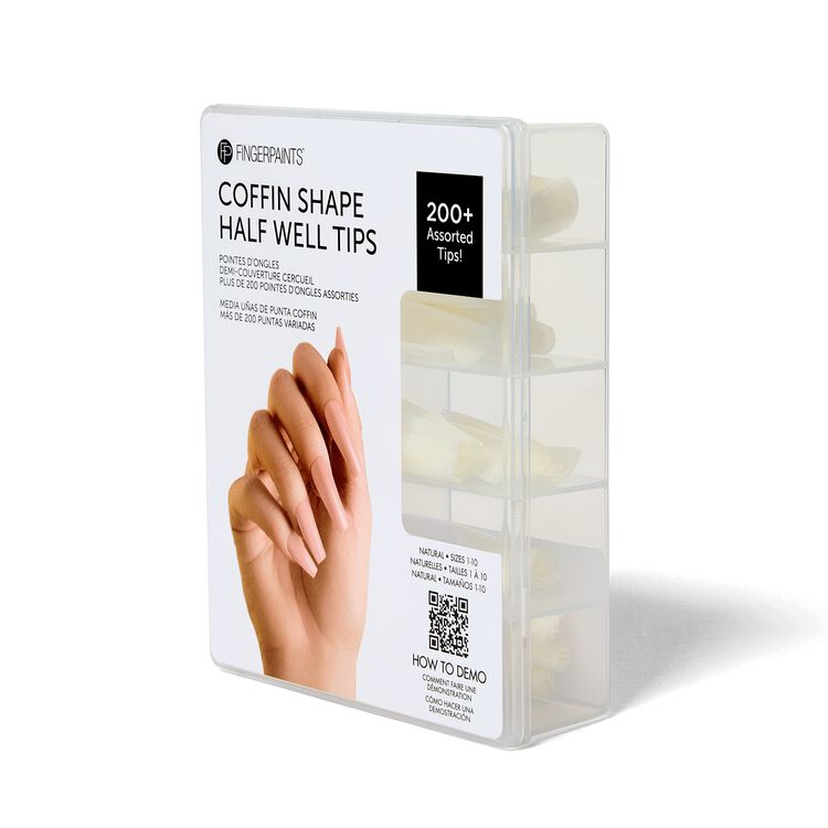 Coffin Shape Half Well Tips