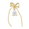Lovely Bow Dangle Zircon Charm Gold
