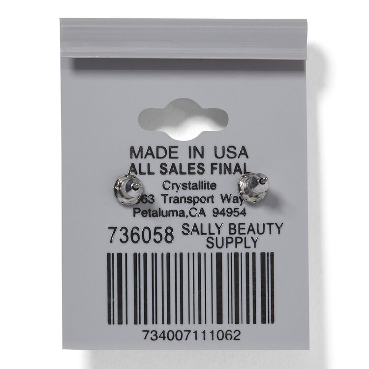 Destine Clear Rivoli Earrings 11mm