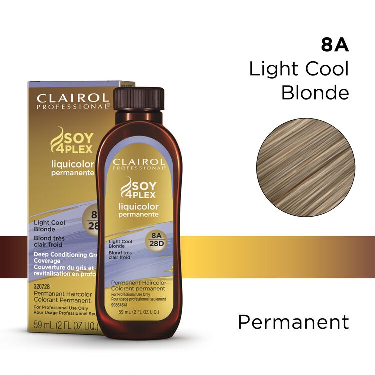 8A/28D Light Cool Blonde LiquiColor Permanent Hair Color