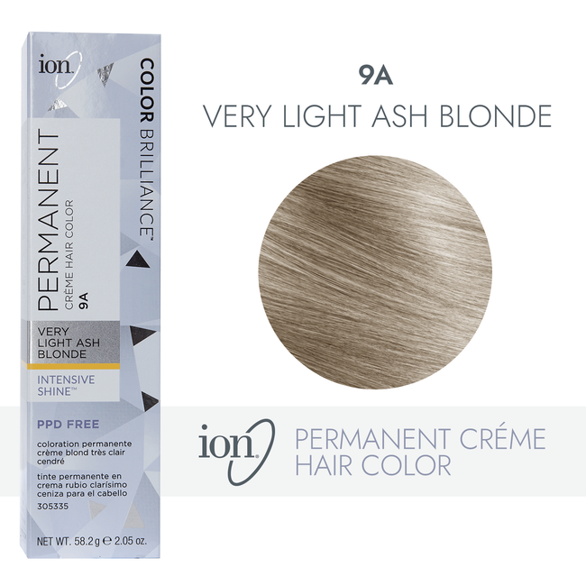 Ion 9A Very Light Ash Blonde Permanent Creme Hair Color by Color Brilliance  | Permanent Hair Color | Sally Beauty