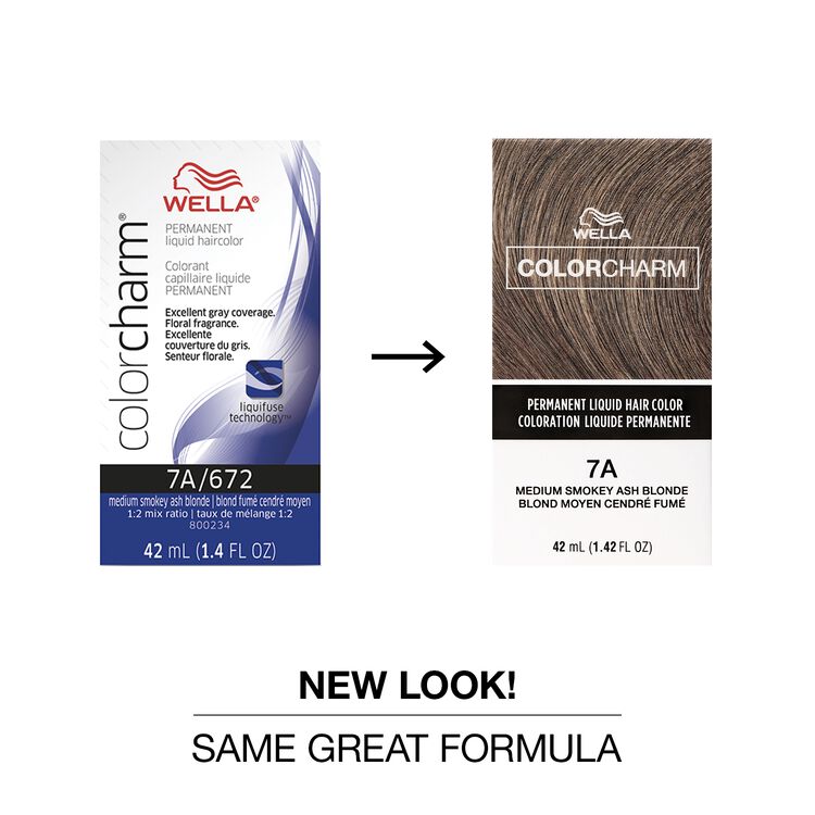 7A Medium Smokey Ash Blonde Permanent Liquid Hair Color