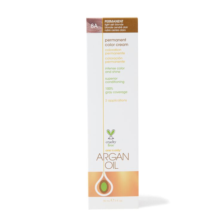 Argan Oil Permanent Color Cream 8A Light Ash Blonde