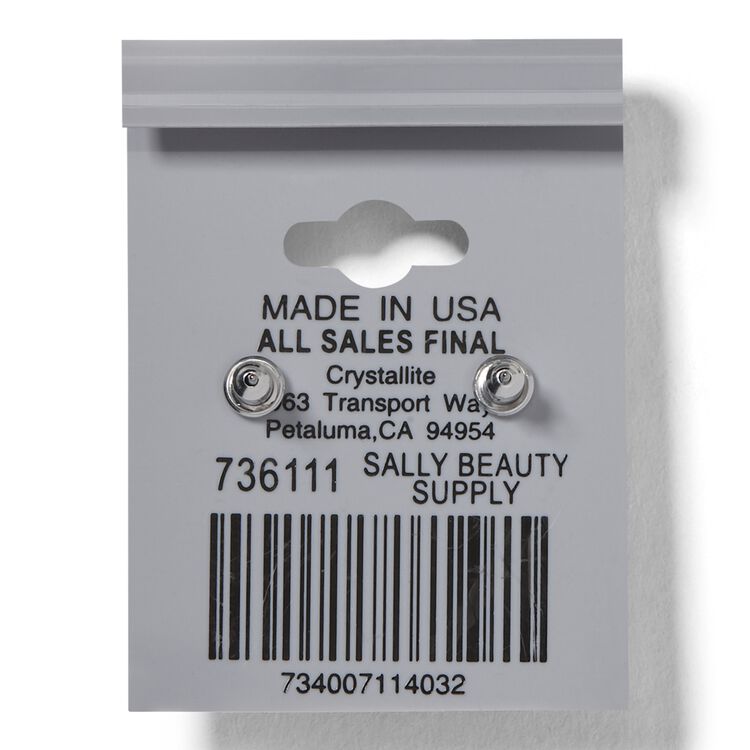 Destine Clear Diamond Cut Earrings 12mm