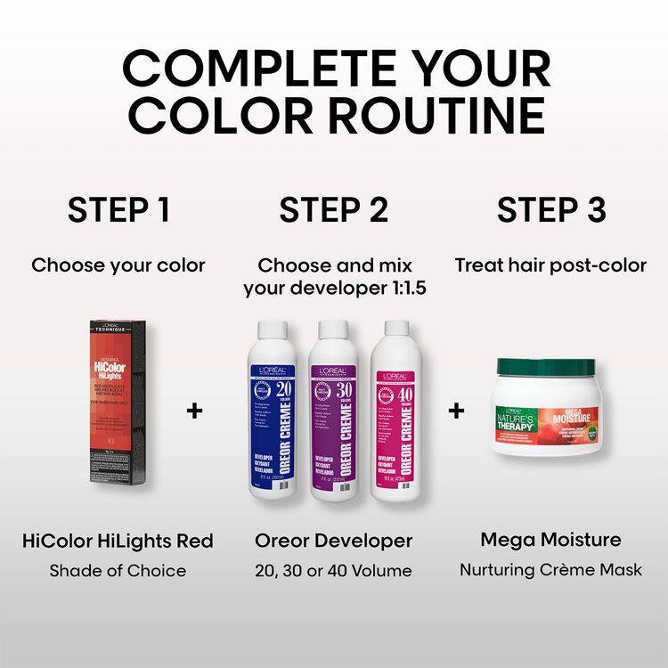 HiColor Red HiLights Red Permanent Creme Hair Color