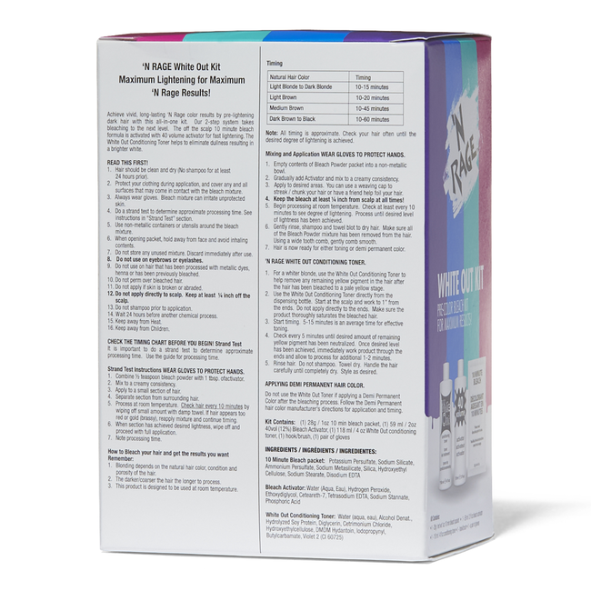 Bleach & Toner Kit by N Rage Lightener Sally Beauty