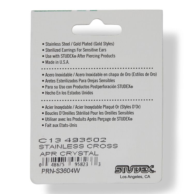 Crystal Cross Earrings