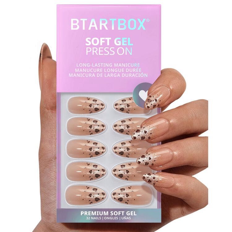 Soft Gel Press On Nails Medium Almond - Gilded Roar