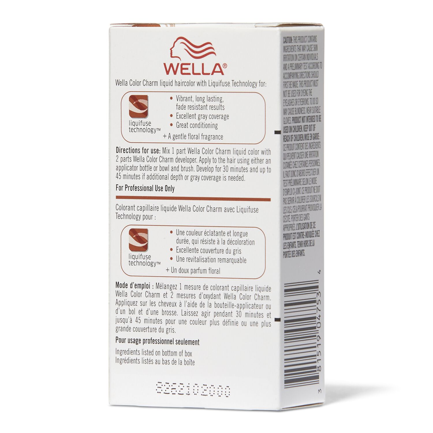 Wella Nutmeg Color Charm Liquid Permanent Hair Color