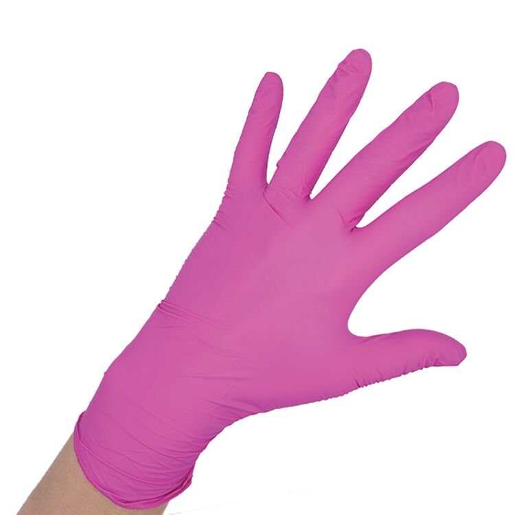 Pink Paws Nitrile Coloring Gloves Small