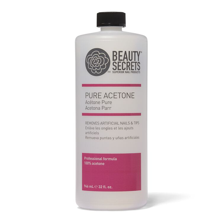 Beauty Secrets Pure Acetone Manicurist Solvent 32oz- Nail Polish and  Acrylic Remover