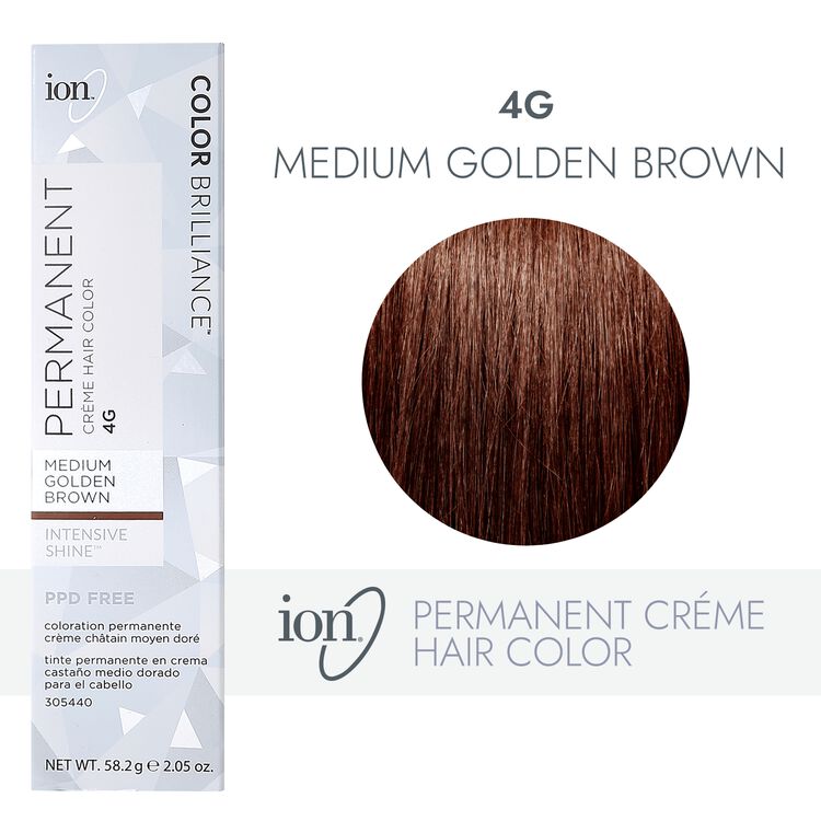 4G Medium Golden Brown Permanent Creme Hair Color