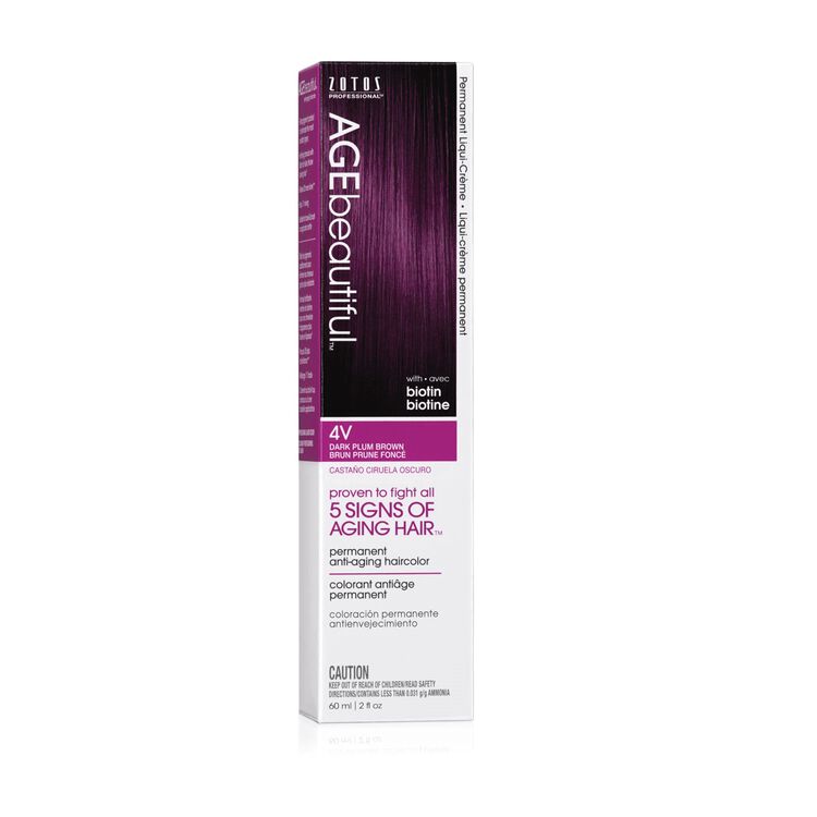 4v Dark Plum Brown Permanent Liqui Creme Hair Color