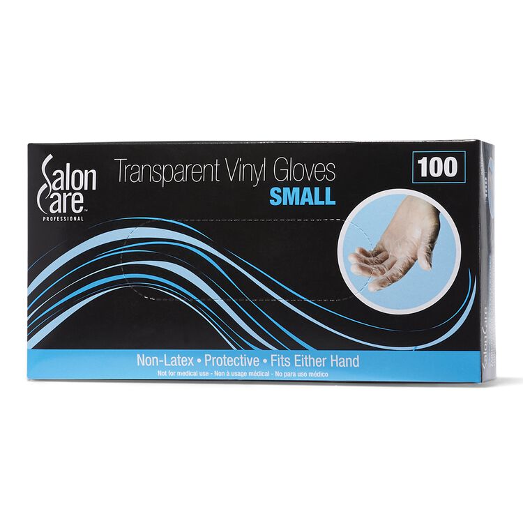 100 Count Clear Vinyl Powdered Gloves Small