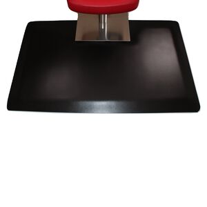 Vegas Heel-Proof Beauty Salon Mat 3' X 5' X 9/16" Rectangle Black With Square Base
