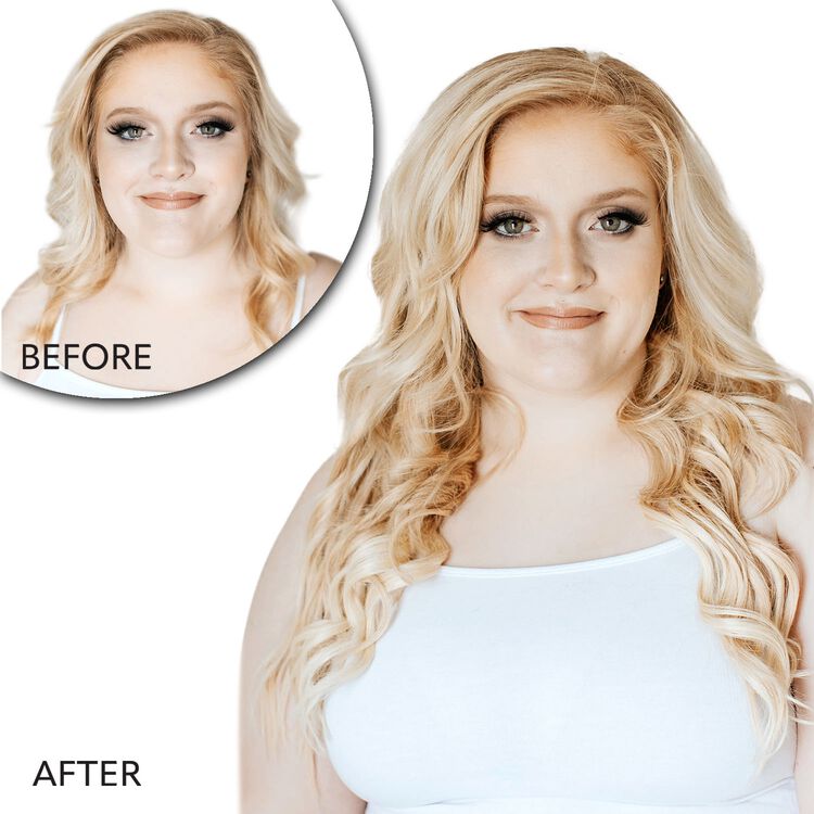 18" Ultra-Seamless Clip-in Hair Extensions Platinum