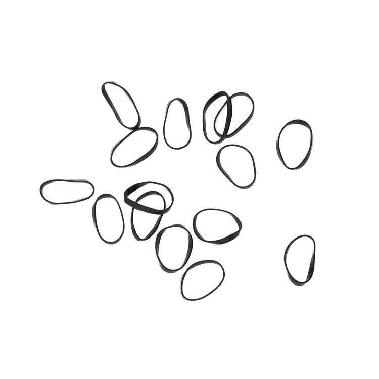 Black Rubber Bands 450 CT