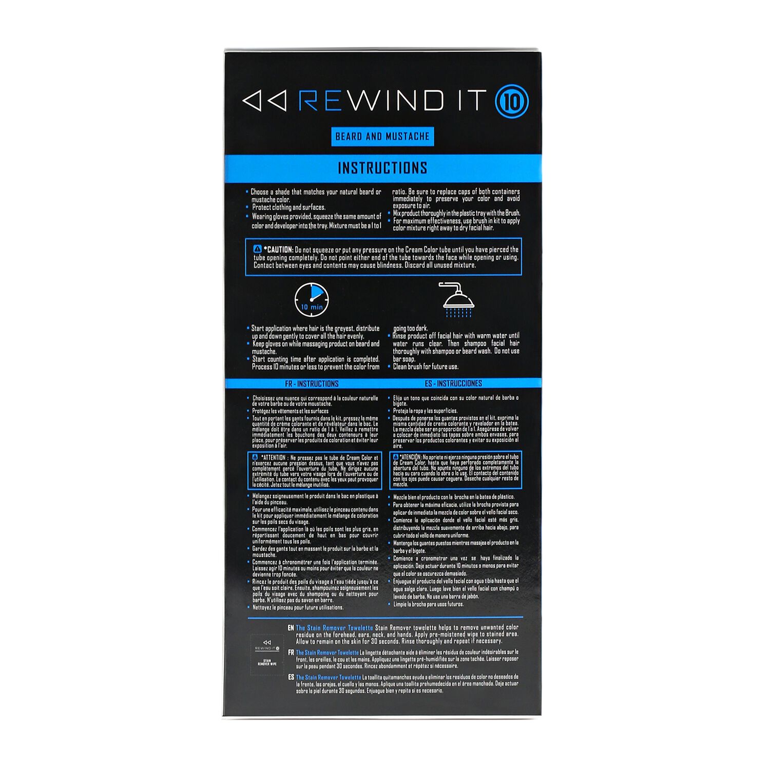 Rewind It 10 Light Brown Men's Beard and Mustache Color Hair Color