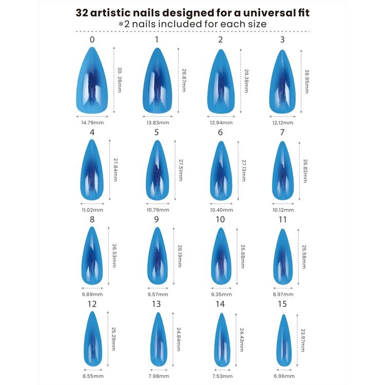 Blue Nebula Press On Nails