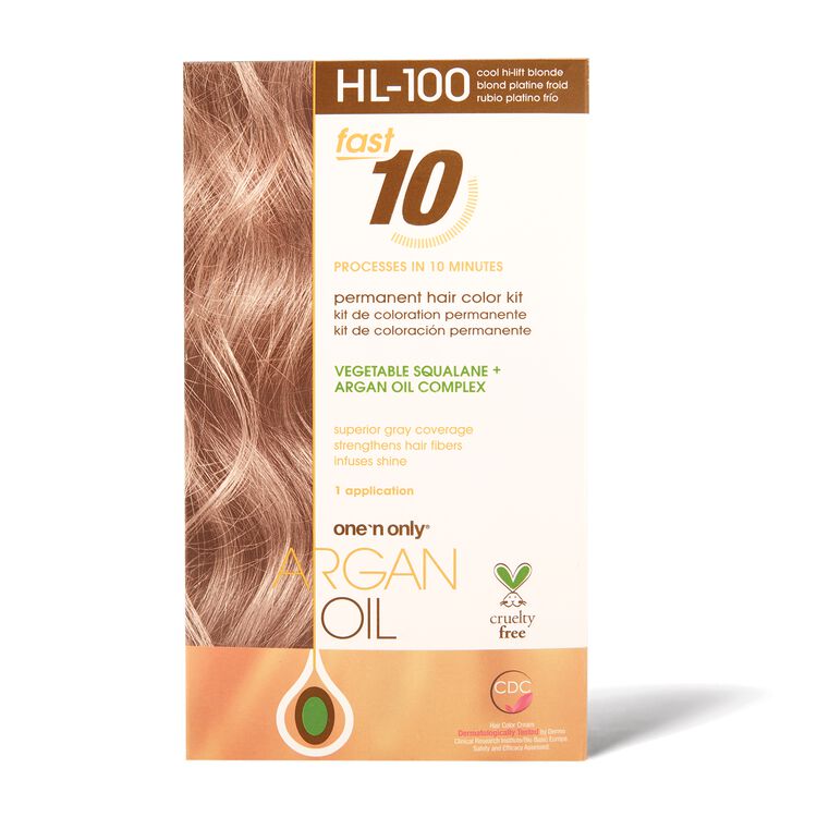 One N Only Fast 10 Permanent Hair Color Kit Hl 100 Cool Hi Lift Blonde By Argan Oil Permanent Hair Color Sally Beauty