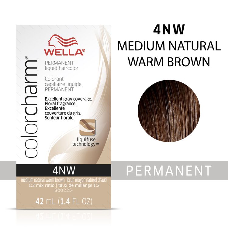 Medium Natural Warm Brown colorcharm Liquid Permanent Hair Color