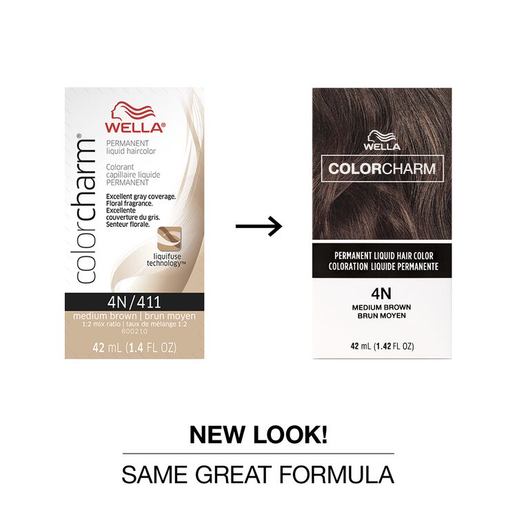 4N Medium Brown Permanent Liquid Hair Color
