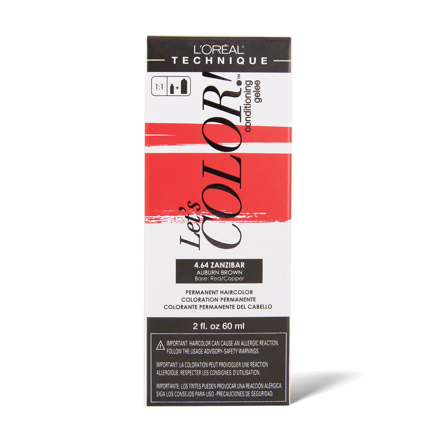 L'Oreal Let's COLOR! Conditioning Gelee Permanent Haircolor 4.64