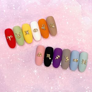 Nail Art Zodiac Zircon Charms