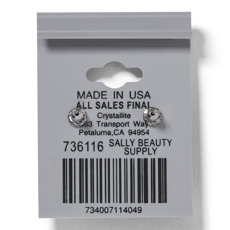 Destine Crystal Rhinestone Rivoli Earrings 12mm