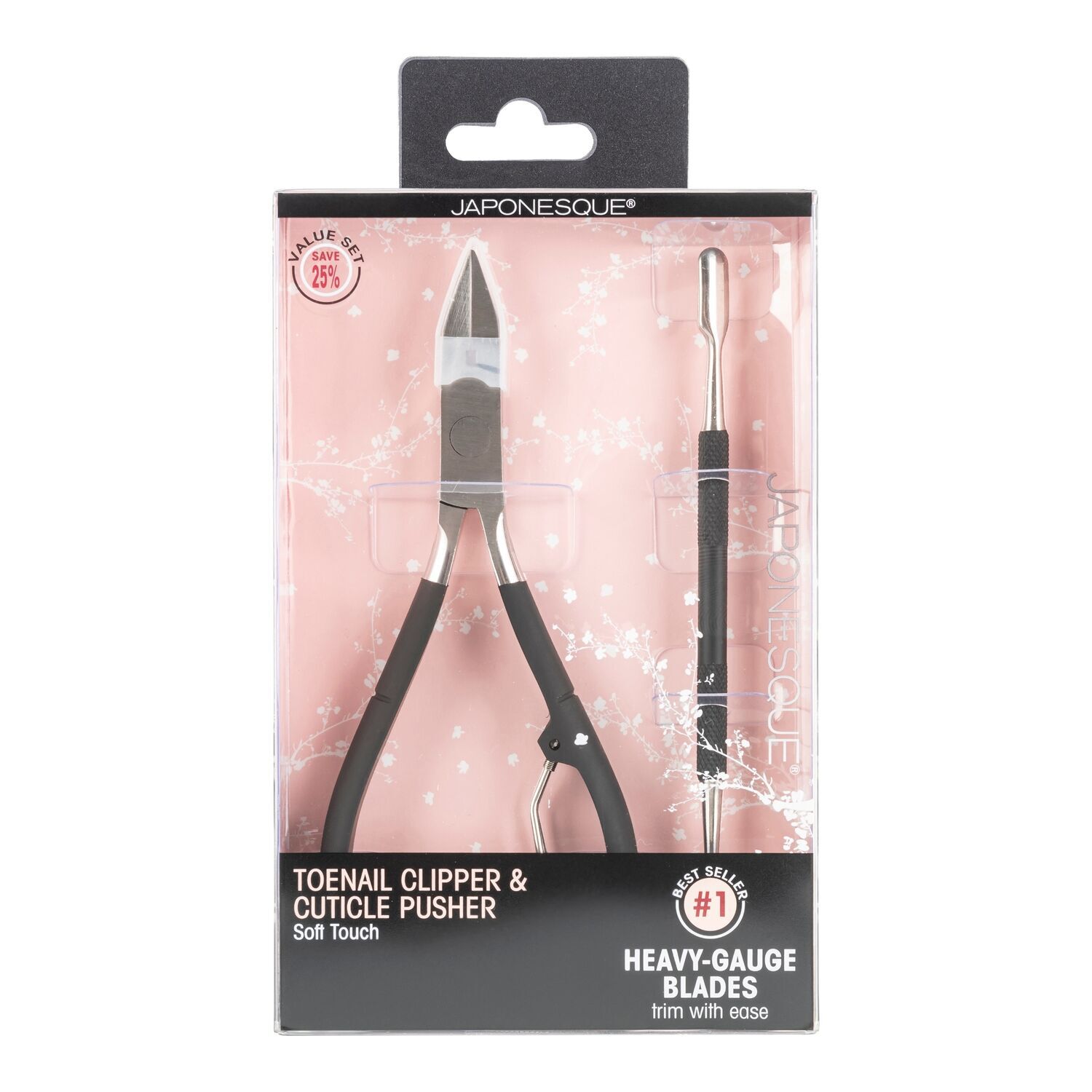 Japonesque Velvet Touch Pedicure Essential Duo nail file, nail clipper, nail tools Sally Beauty