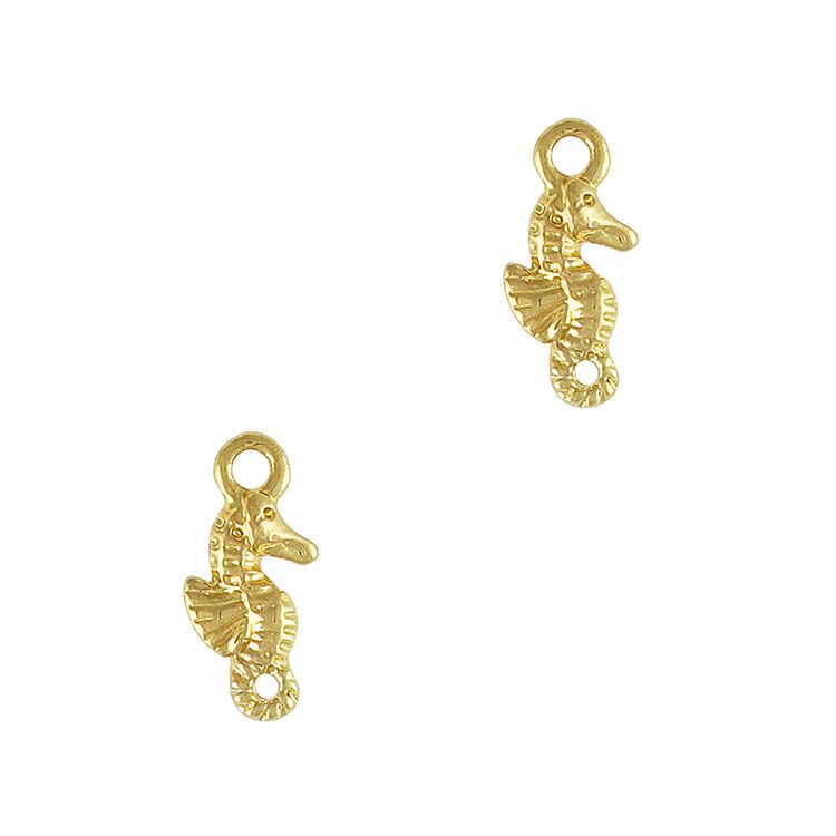 Nail Art Charms Seahorse Dangle Charm Gold