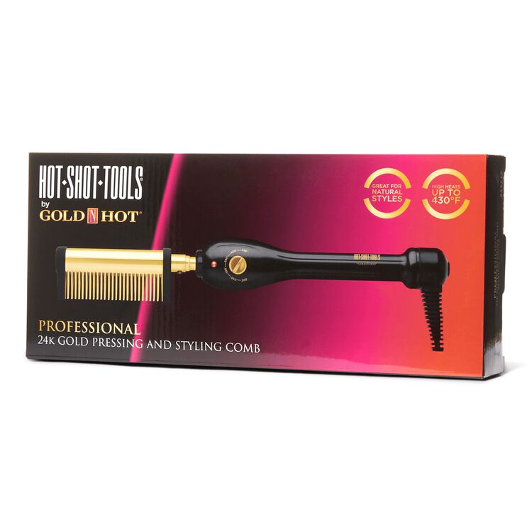 Hot Shot Tools By Gold N Hot 24k Gold Pressing And Styling Comb Blow Dryer Sally Beauty