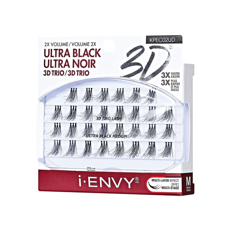 i-ENVY 3D Trio Ultrablack Medium Lashes