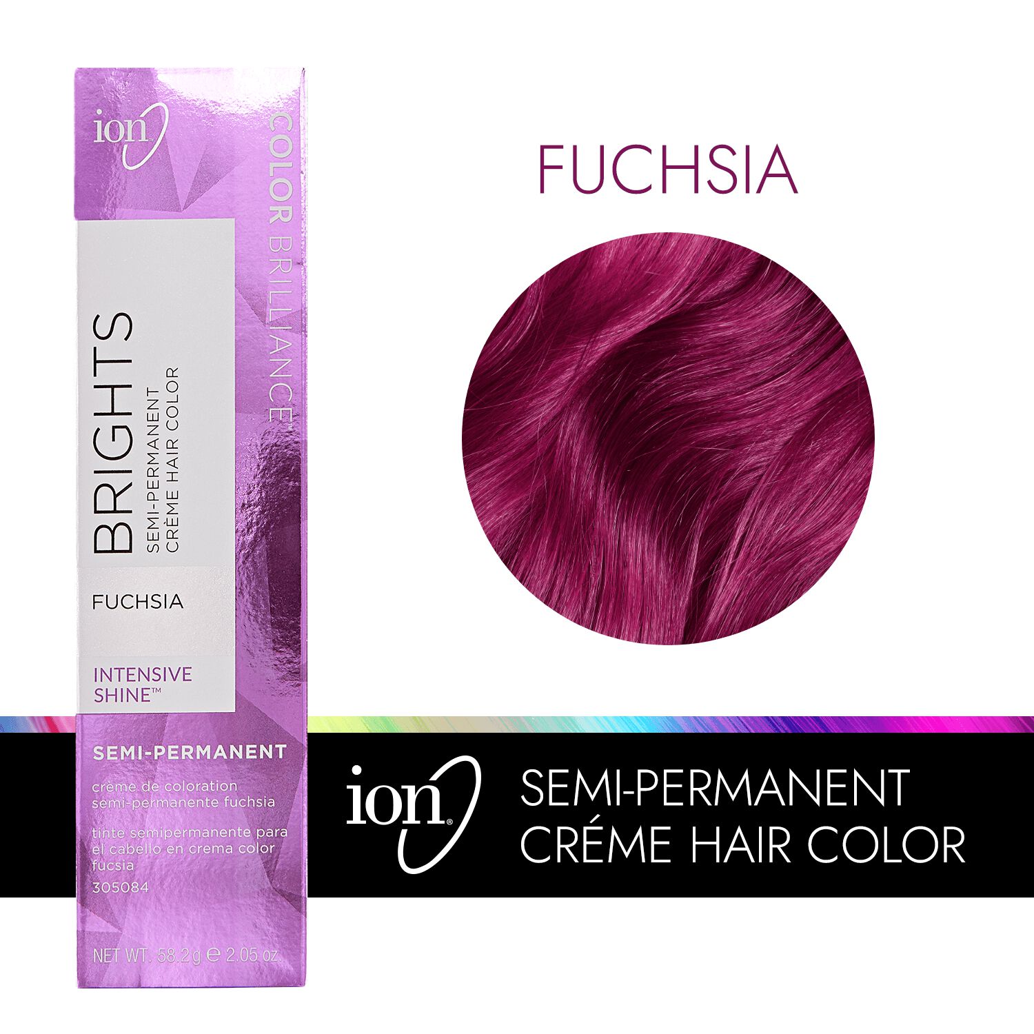 Fuchsia Color Brilliance Brights SemiPermanent Hair Color by Ion