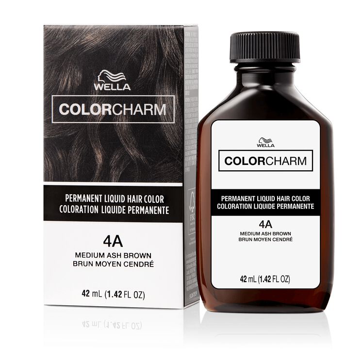 4A Medium Ash Brown Permanent Liquid Hair Color