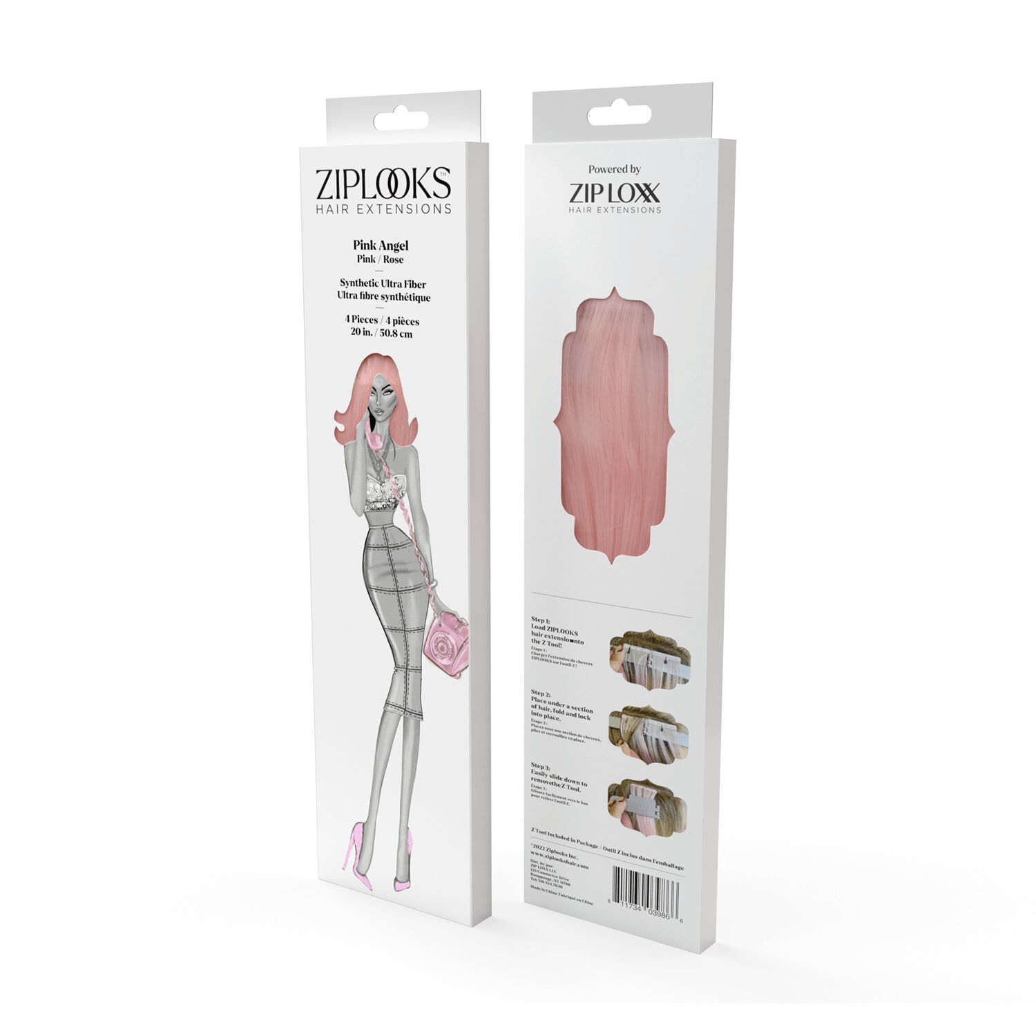 ZIPLOOKS Pink Angel 20'' Ultra Fiber Hair Extensions Sally Beauty