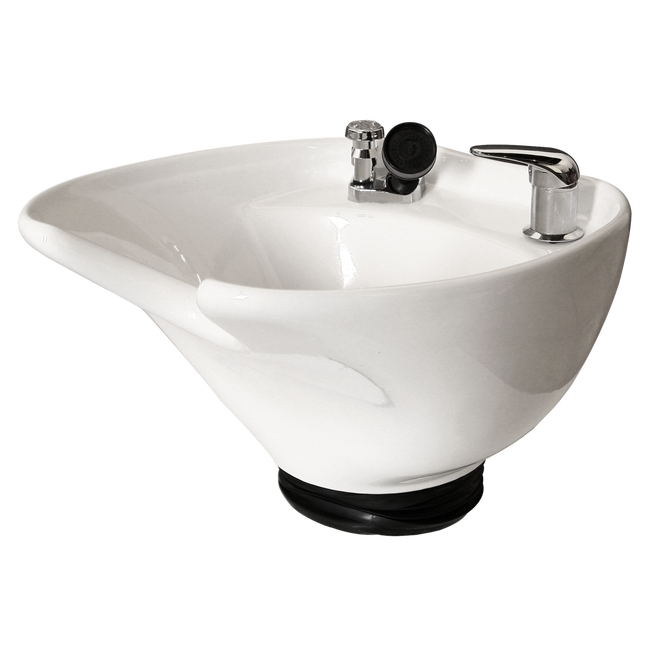 Jeffco White 8600 Tilting Porcelain Shampoo Bowl Shampoo Bowls