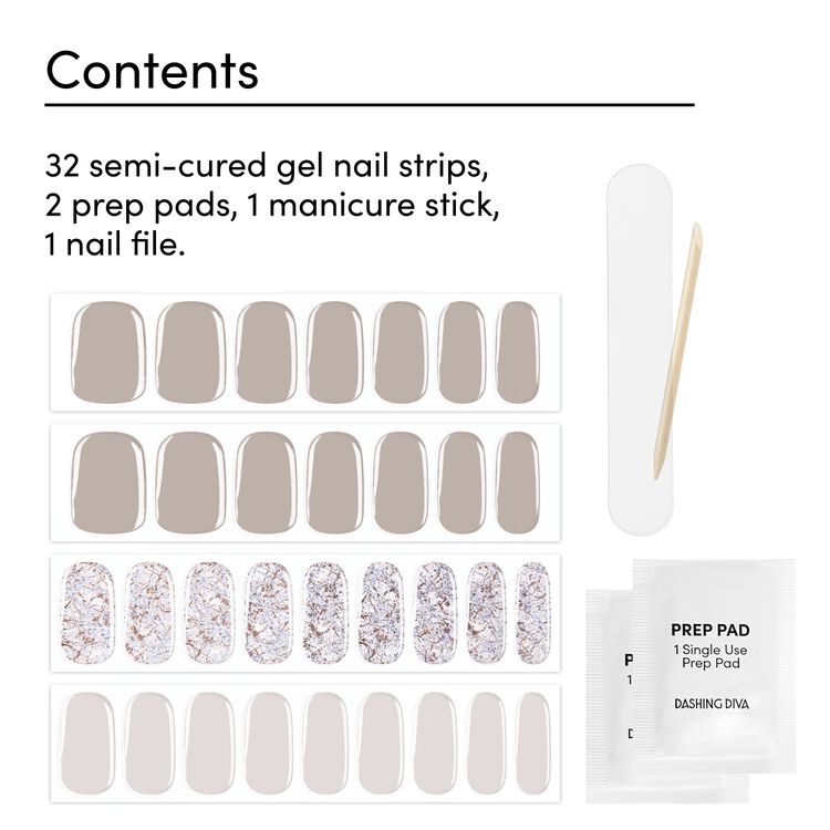 Tangled Pewter Semi-Cured Art Gel Strips