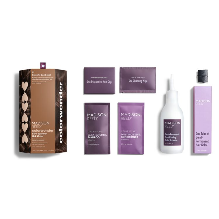 ColorWonder Demi-Permanent Hair Color Kit 6N Brunette Bombshell
